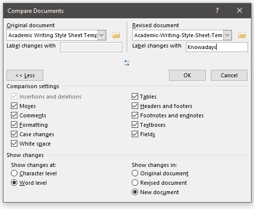 How to Use the Compare Tool in Microsoft Word